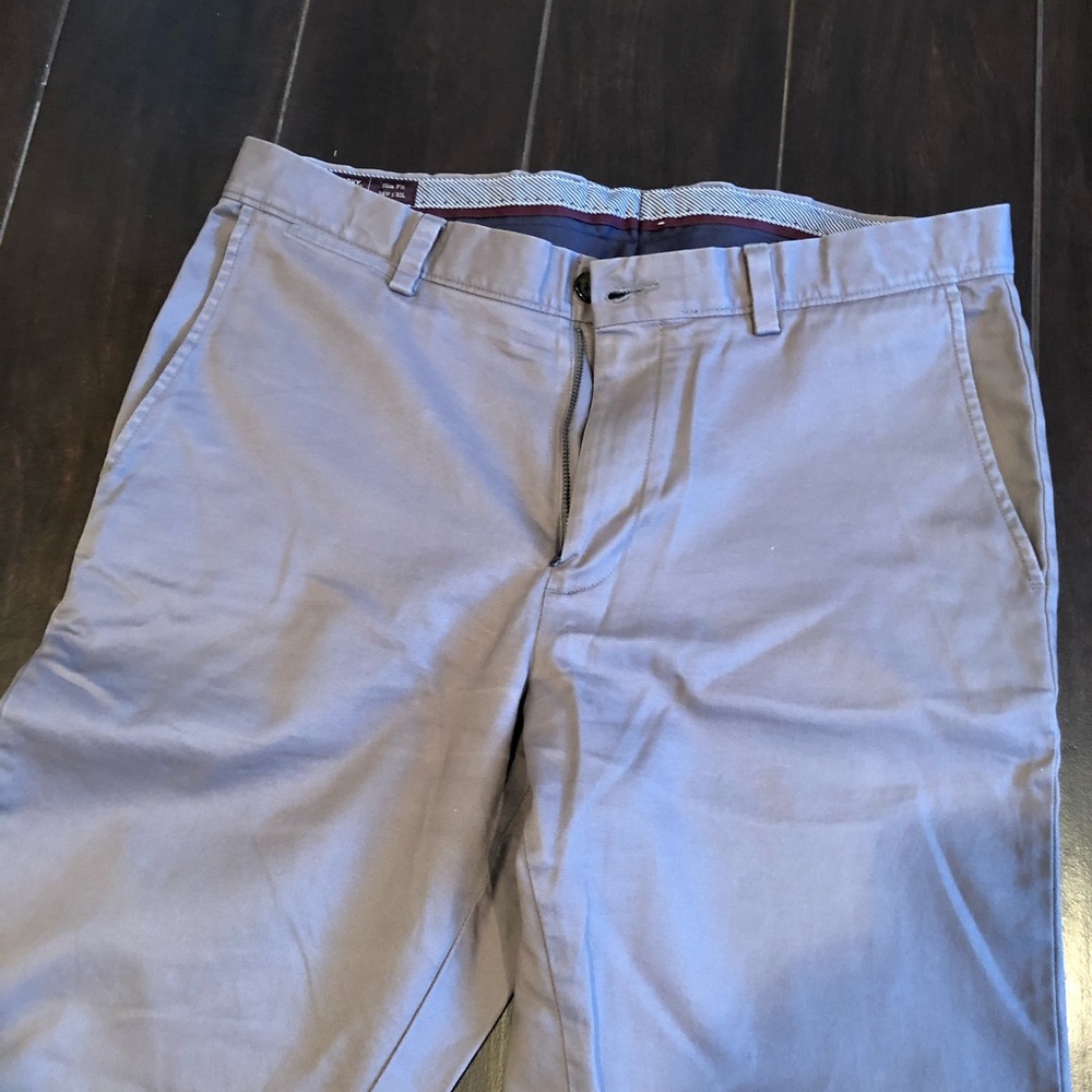 Johnston & Murphy slim fit Pima cotton chinos grey